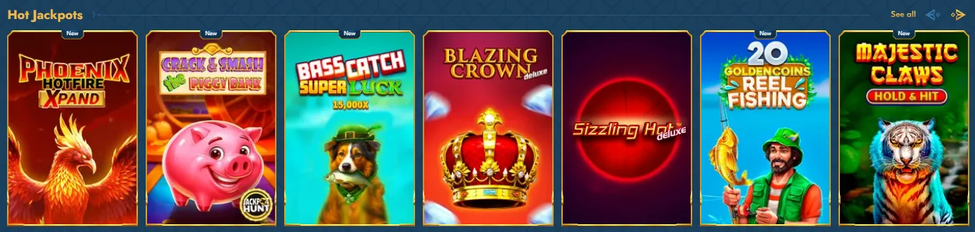 Casea Casino hot jackpots