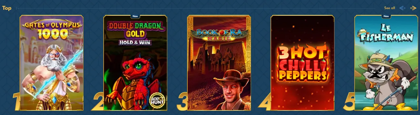 Casea Casino top slots