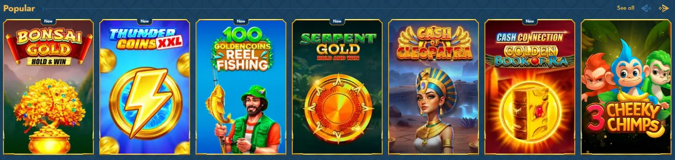Casea Casino populaire slots
