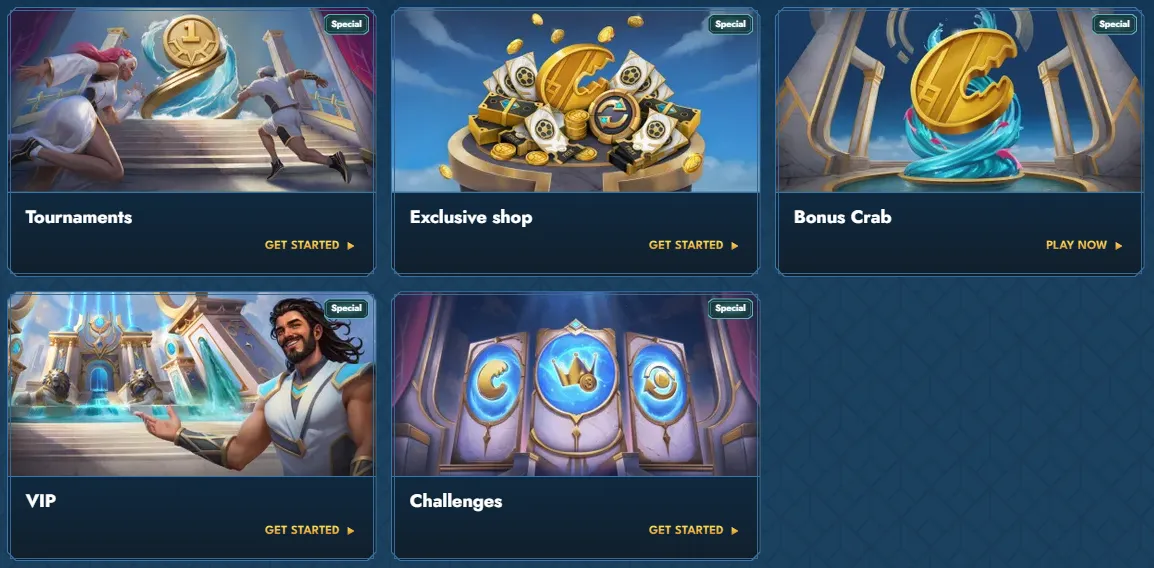 Casea Casino specials zoals tournaments, VIP en challenges